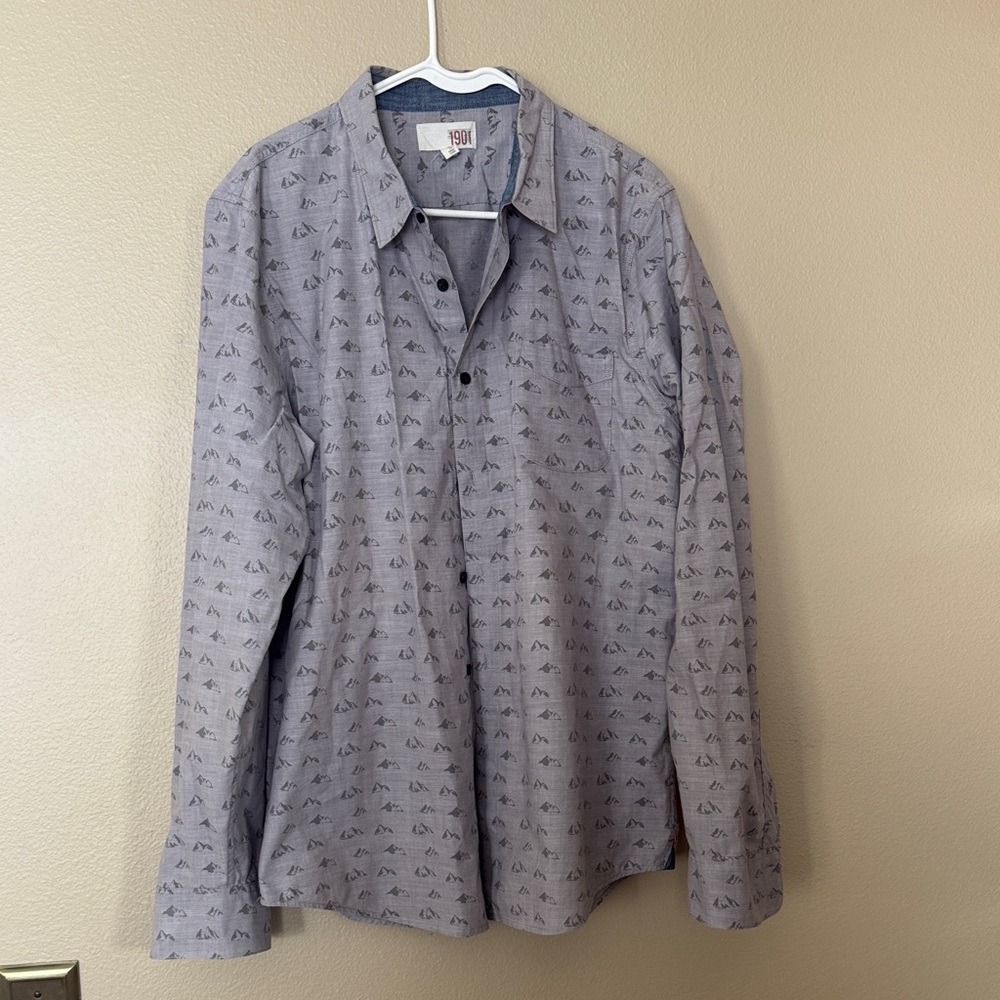 1901 Men’s XXL Mountain Pattern LS Shirt